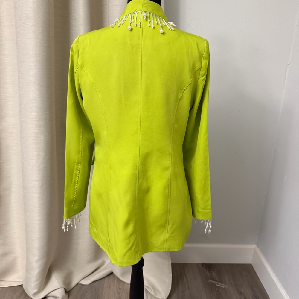 Muy Muy Green Embellished Women's Blazer - Picture 9 of 11